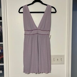 Charlotte Ronson Y2K Light Purple Waffle Babydoll Dress
